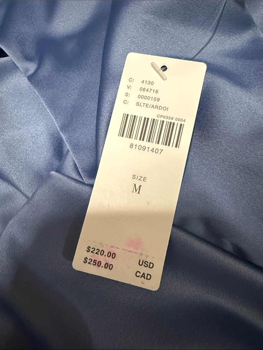 By Anthropologie Light Blue Satin Sweetheart Midi Slit Dress - Picture 4 of 14